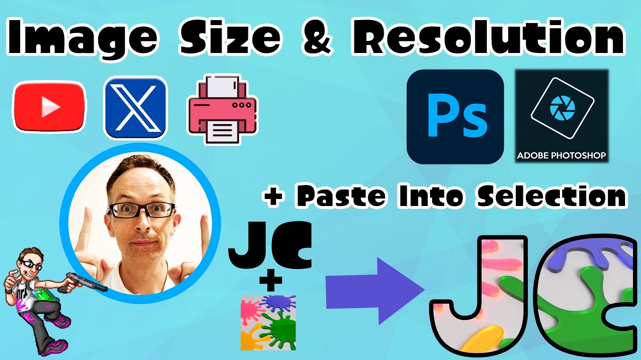 02. Image Size & Resolutions, Paste Into Selection