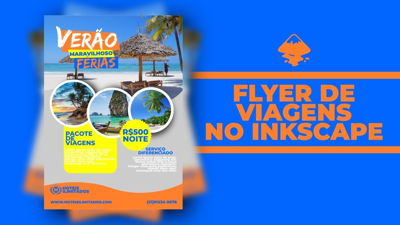 FLYER DE VIAGENS NO INKSCAPE