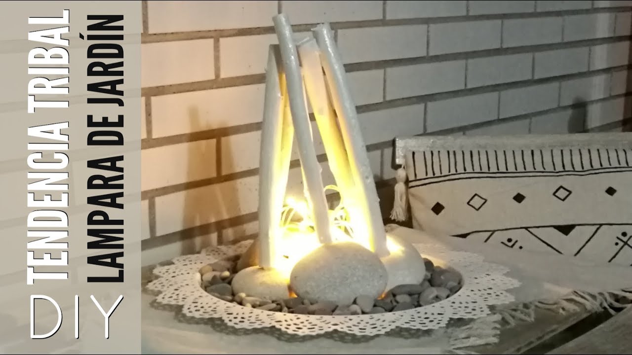 DIY LAMPARA DE JARDÍN FÁCIL | TENDENCIA TRIBAL | IDEAS CON RAMAS SECAS PARA DECORAR