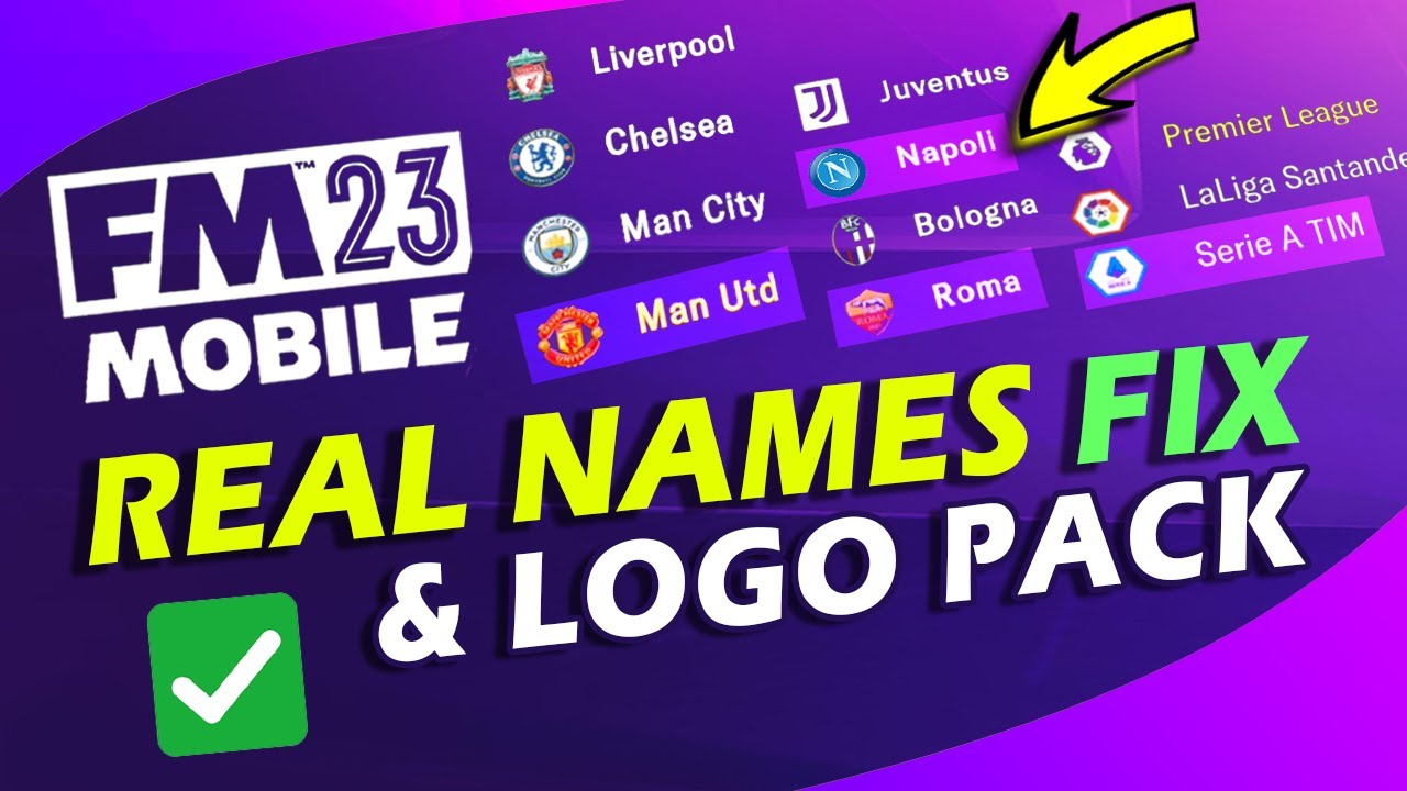 How to Get REAL NAMES & LOGOS of All Clubs in FM23 Mobile - Full Install Guide !!