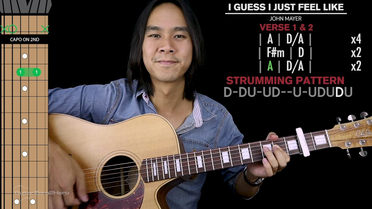 I Guess I Just Feel Like  - Guitar Cover Acoustic John Mayer 🎸 |Tabs + Solo|
