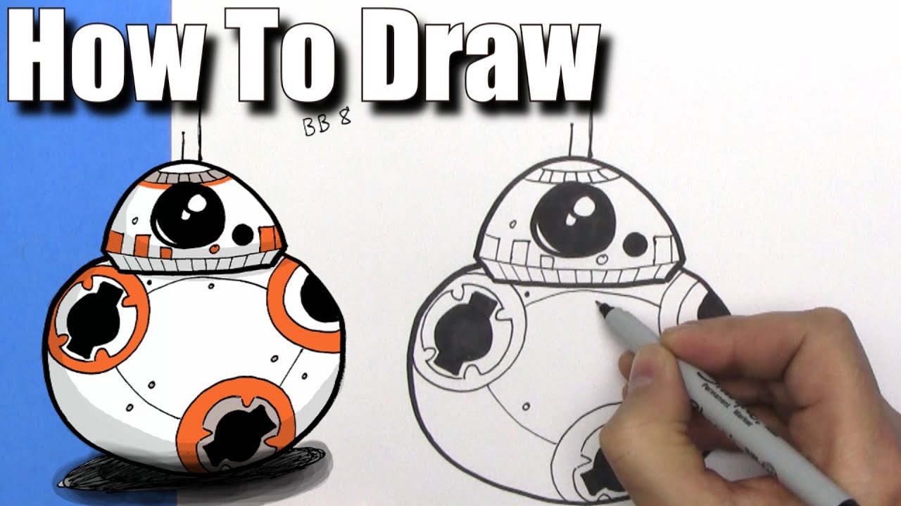 How to Draw  BB-8 Droid - Step By Step - Easy