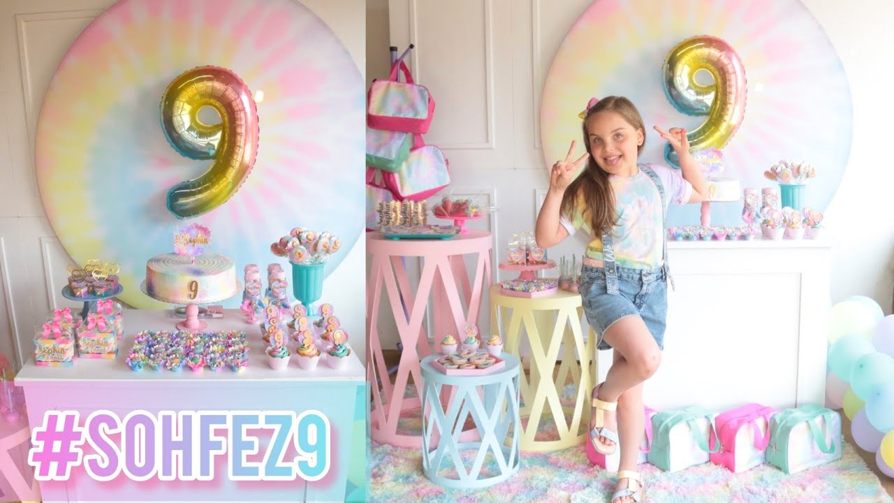 O dia da festa | Como montar uma decoração completa TIE DYE #SohFez9