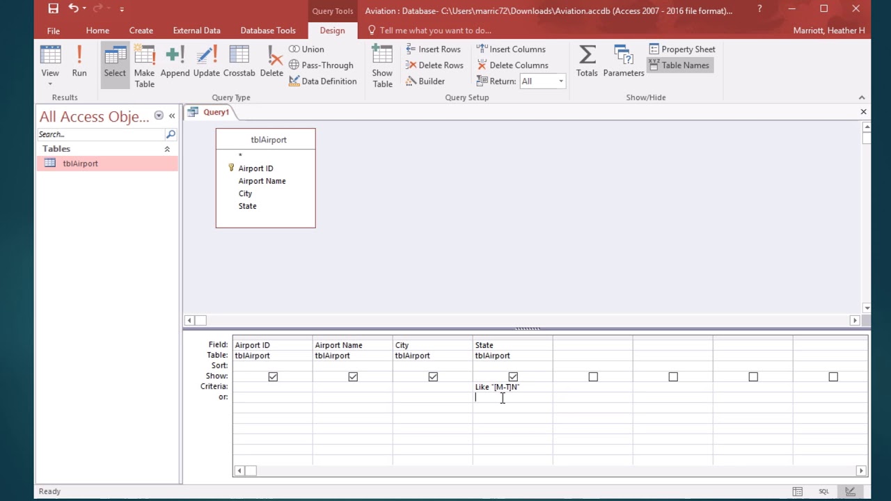 Access queries with wildcards, parameter queries