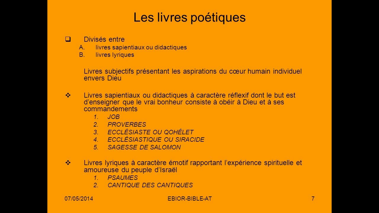 Bible : 