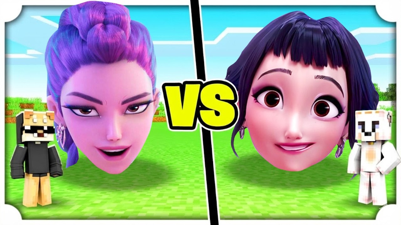 SFIDA DI COSTRUIAMO LE CASE DI K POP DEMON HUNTERS SU MINECRAFT CON POGGO!