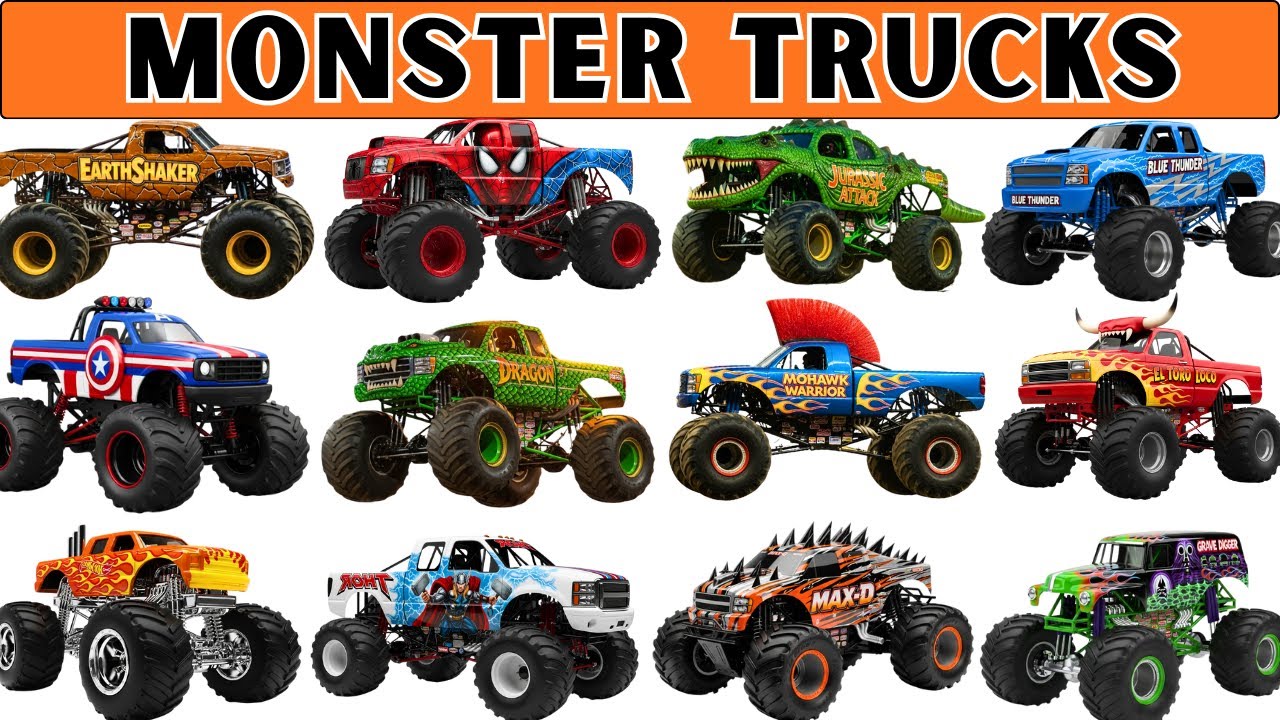 Monster Truck Names | Explore 20 Unique Monster Trucks for Kids