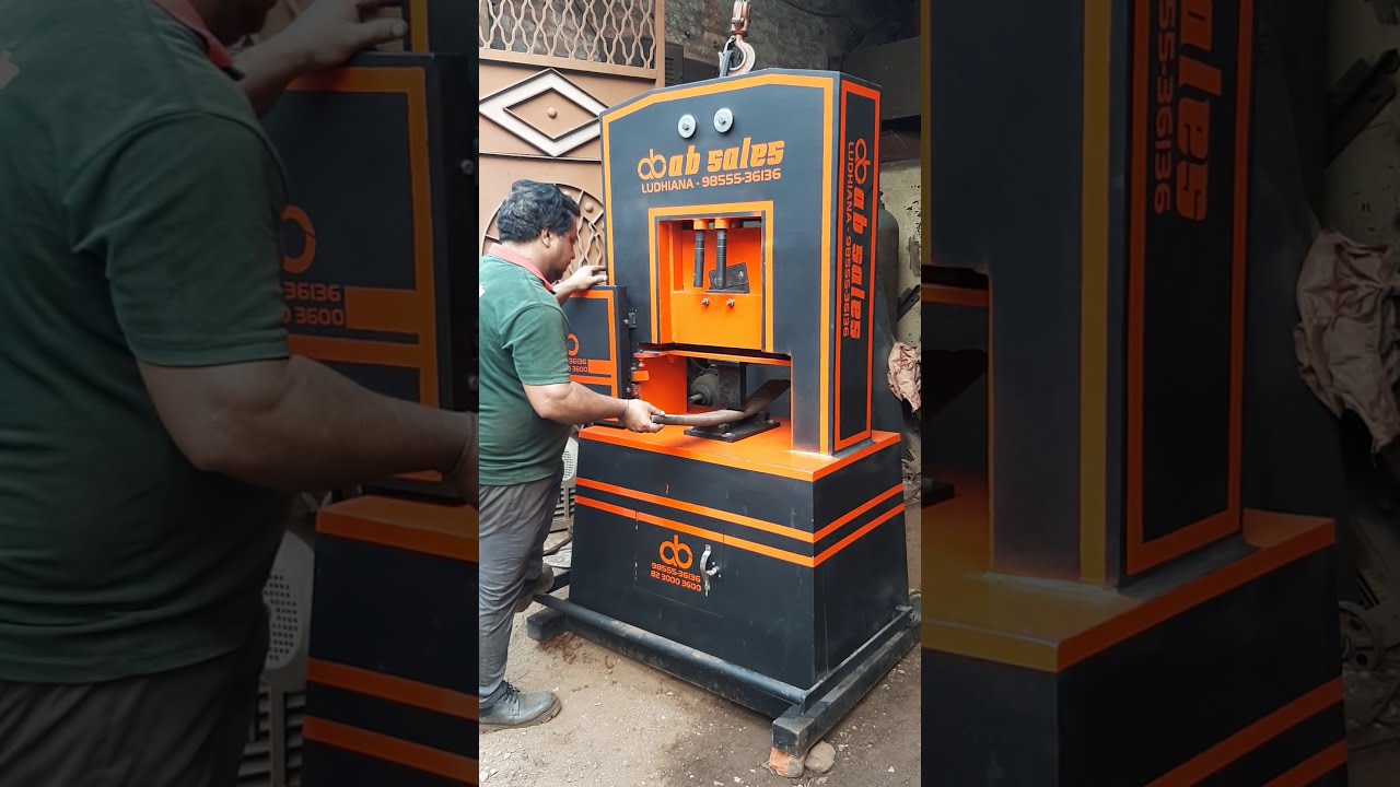 Hydraulic Kamani Patta Bending Machine // kamani pressing and cutting hydraulic machine