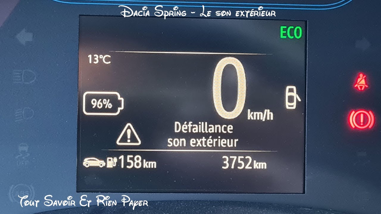 Dacia Spring - Le son extérieur
