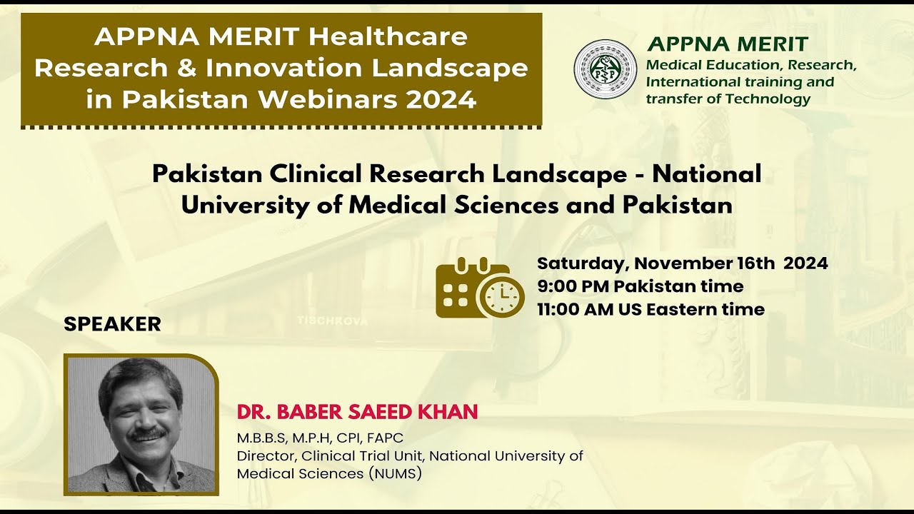 Research Landscape - National University of Medical Sciences Pakistan-Healthcare Research Webinar 22