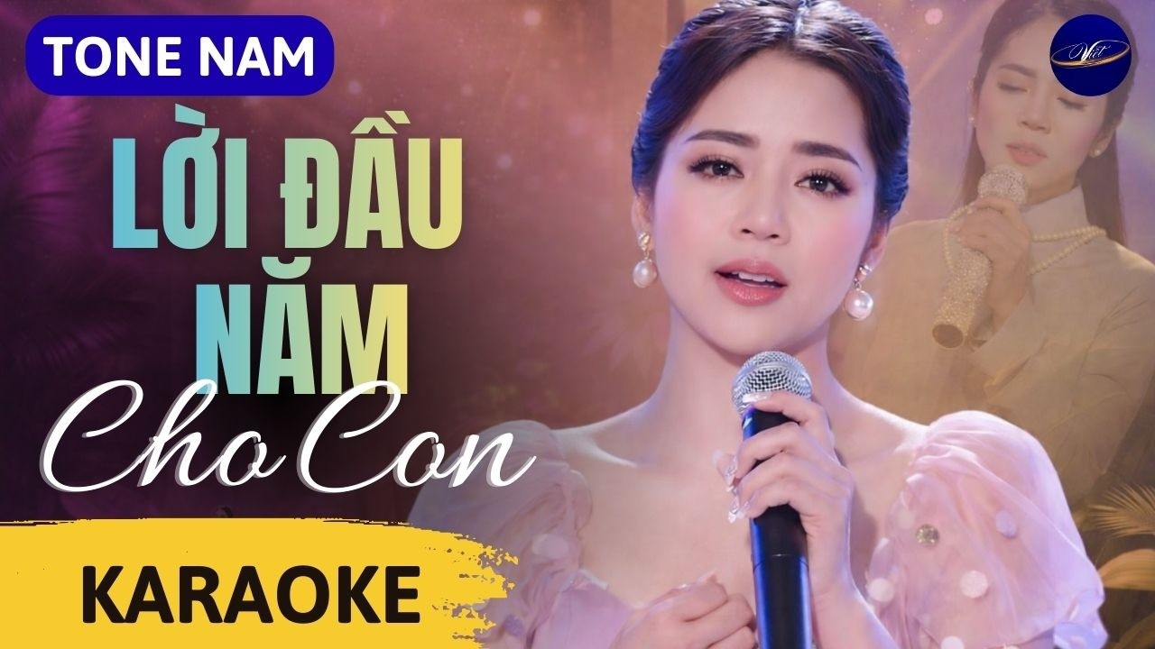 🔥[KARAOKE]  Lời Đầu Năm Cho Con - Tone Nam | Nhạc Xuân Xưa Hay Nhất
