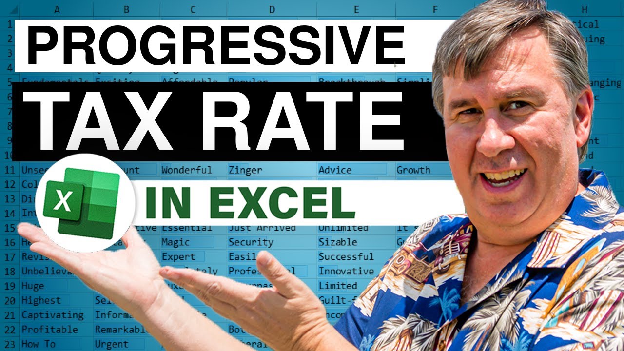 Excel - Calculating a Progressive Tax Rate - Episode 2065