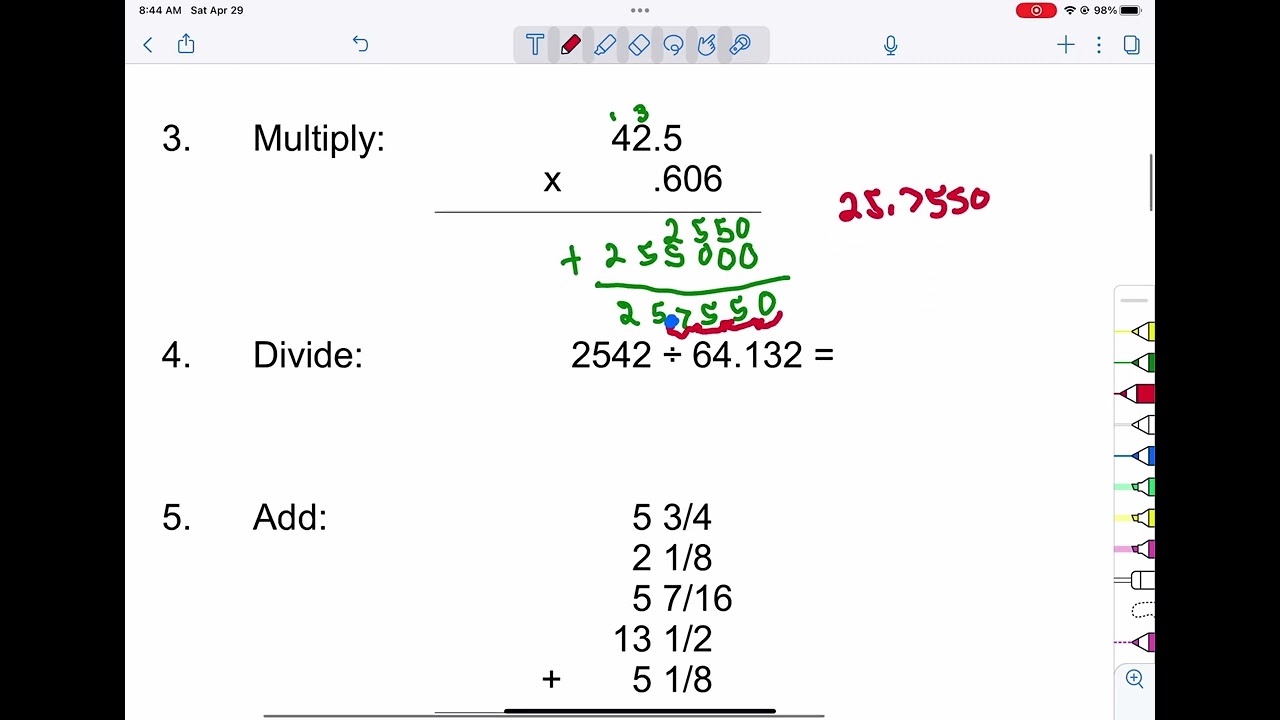 Pass the Pipe Fitters/ Plumbers Math Aptitude Exam Part 1 (old version- find the newer one)