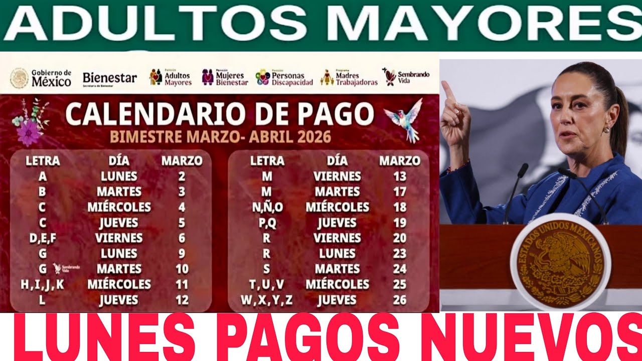 🔥ADULTOS MAYORES 65, HOY LUNES COBRAS POR ADELANTADO CALENDARIO OFICIAL PENSIÓN 🎉