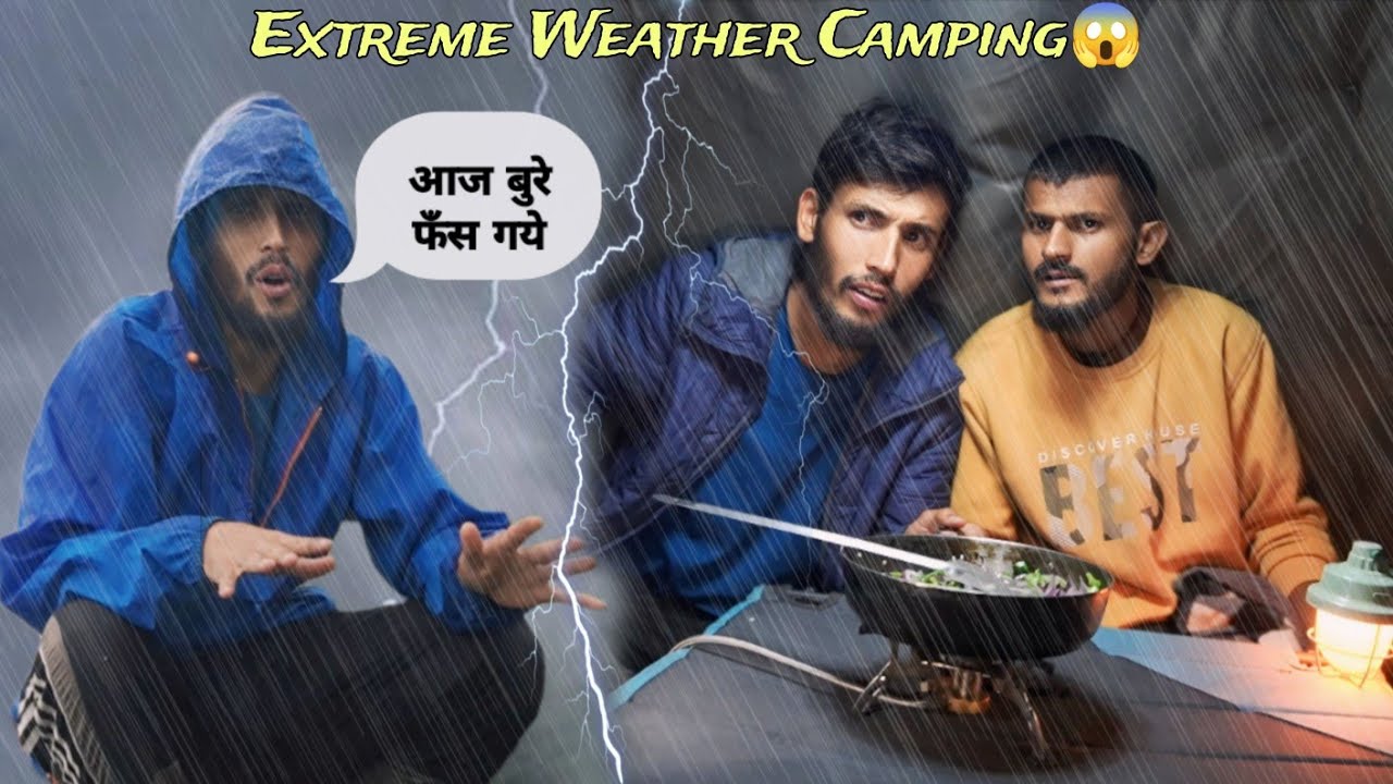 Camping In Heavy Rain & Lightning Thunderstorm |  Extreme Weather Camping In India | Tejas Camping