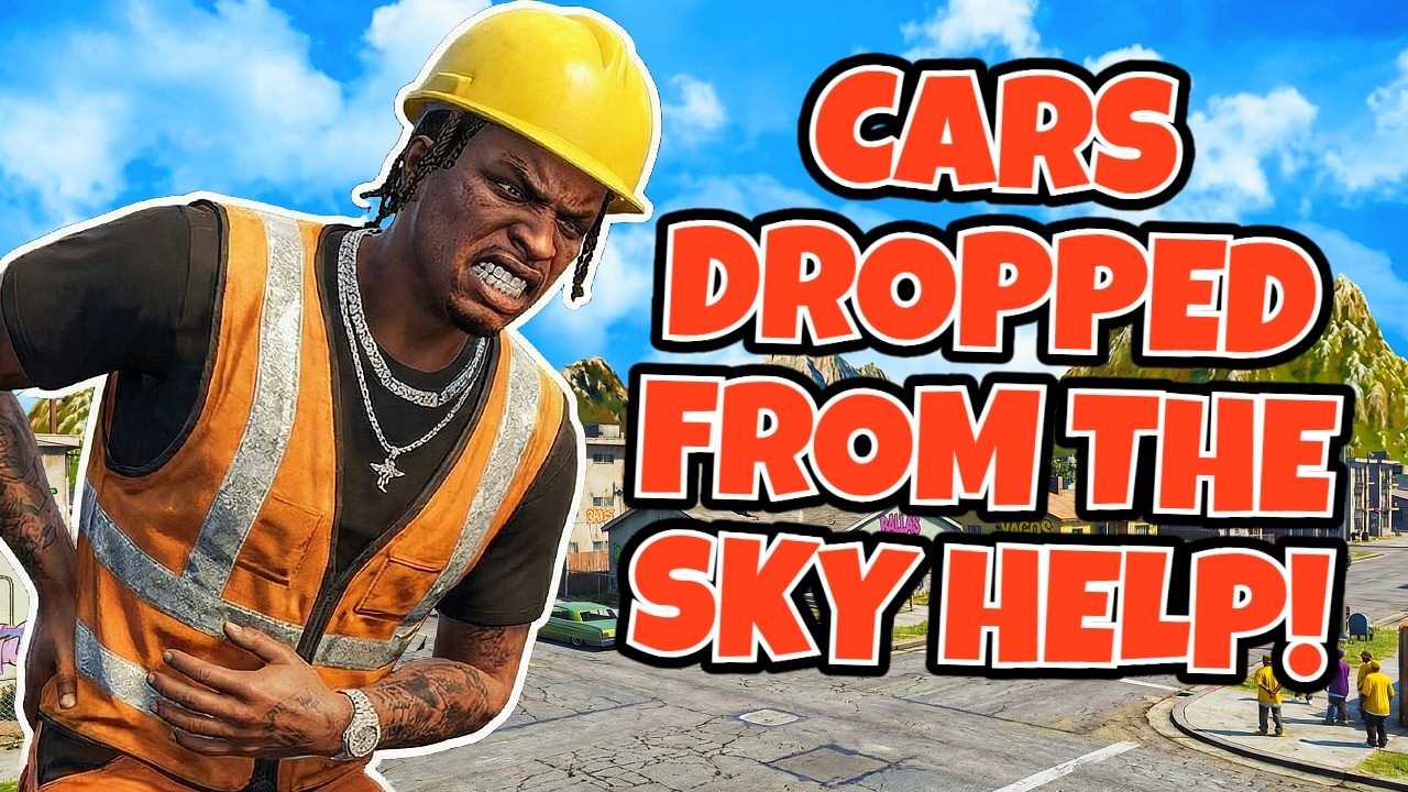 Dropping Cars On Random Players In GTA RP!
