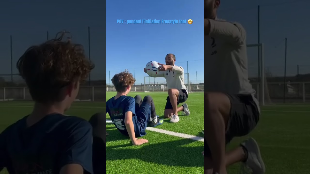 Pendant l&rsquo;atelier initiation Freestyle foot 🤩 #atelier #freestylefootball #shorts