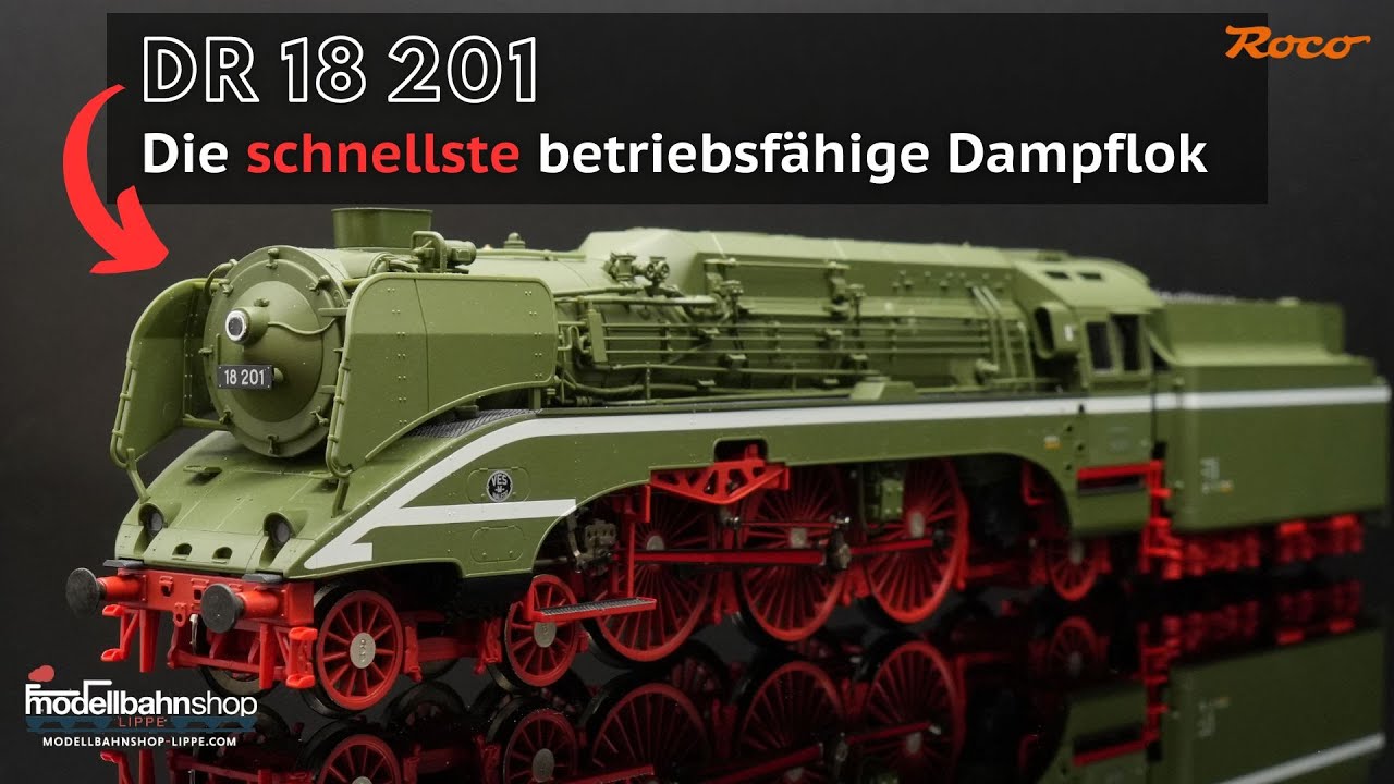 Die schnellste betriebsfähige Dampflok | 18 201 | Dampflokomotive  | DR | III | H0 | MSL | Roco