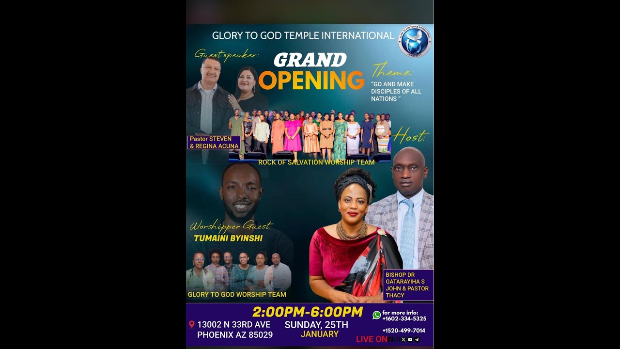 LIVE ' GLORY TO GOD TEMPLE INTERNATIONAL OPENING GRAND THEME GO AND MAKE DISCIPLES OF ALL NATIONS