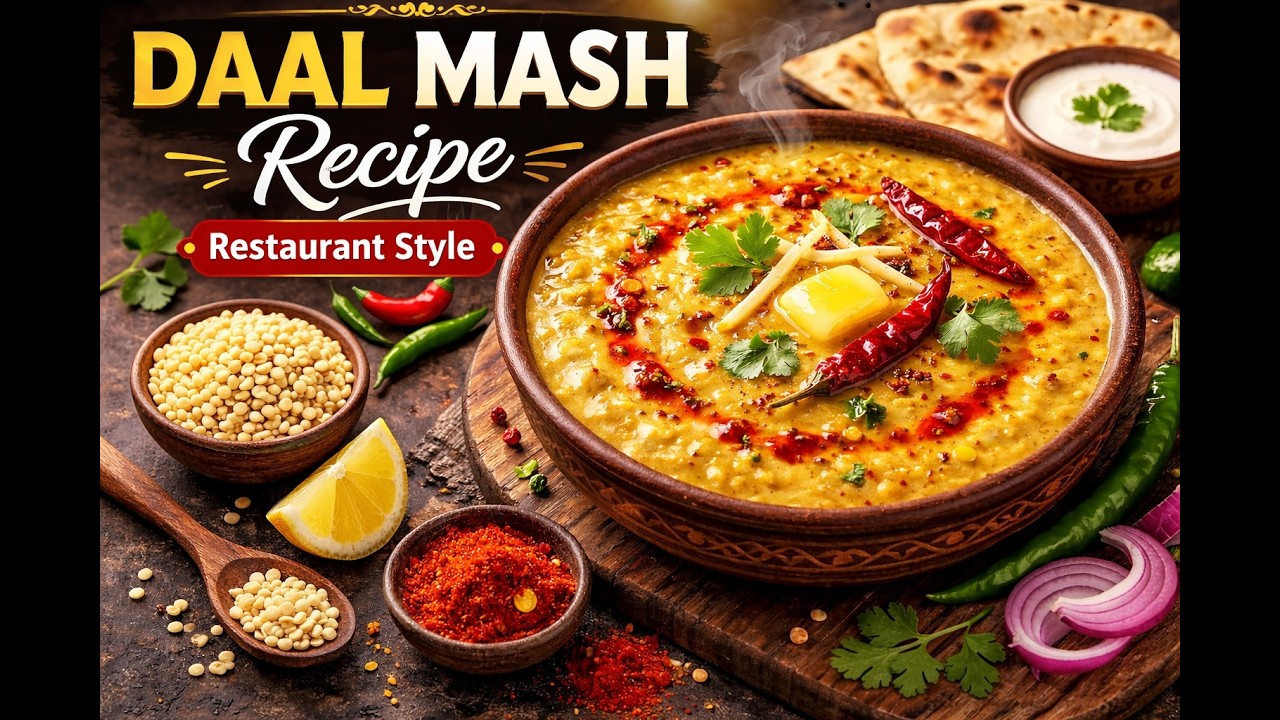 Easy Daal Mash Recipe Pakistani Style | مزیدار دال ماش ریسپی | گھر پر بنائیں بہترین دال ماش