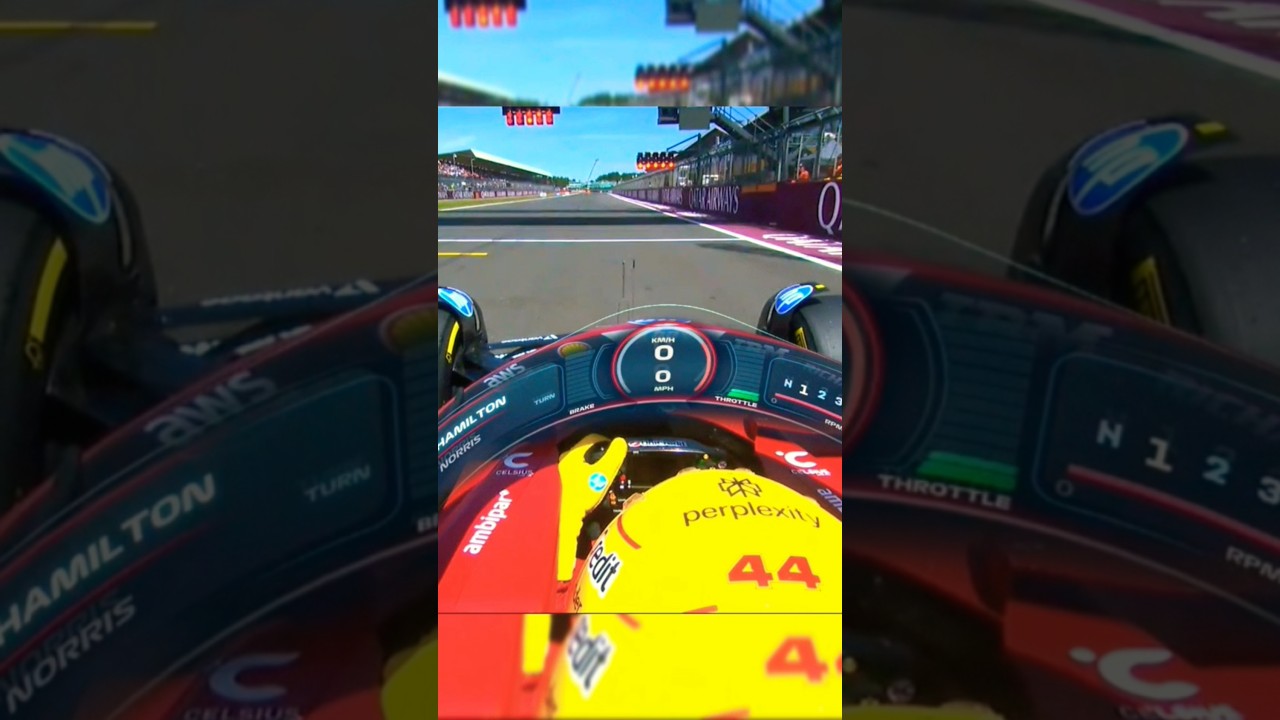 0-290 km/h F1 FERRARI 2025 LEWIS HAMILTON SILVERSTONE ACCELERATION