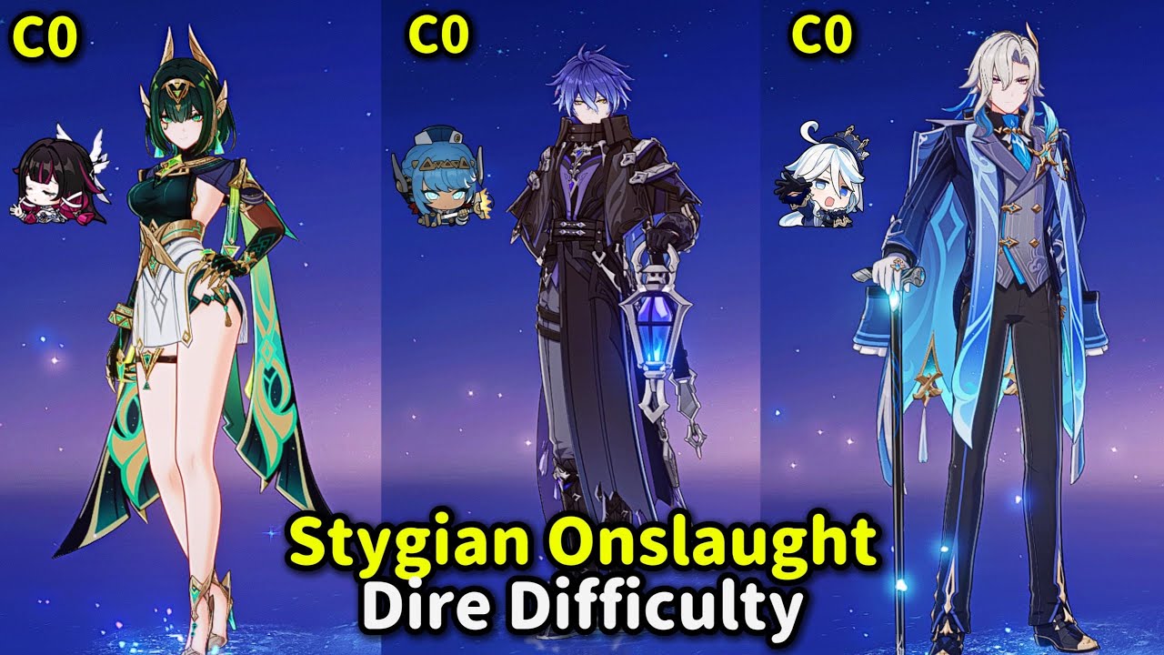 NEW Stygian Onslaught Luna IV/6.3 | Dire Difficulty VI - C0R1 | Genshin Impact