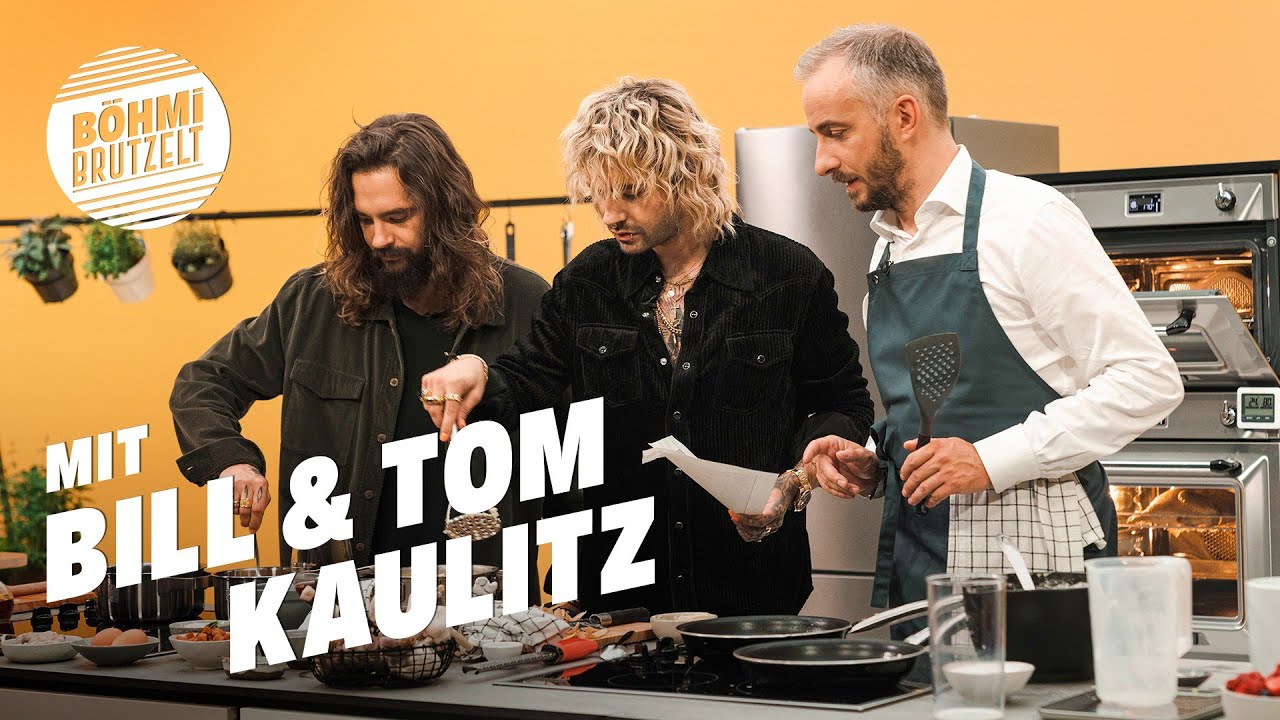 L.A.-Glamour meets deftige deutsche K&uuml;che &ndash; B&ouml;hmi brutzelt mit Bill und Tom von Tokio Hotel