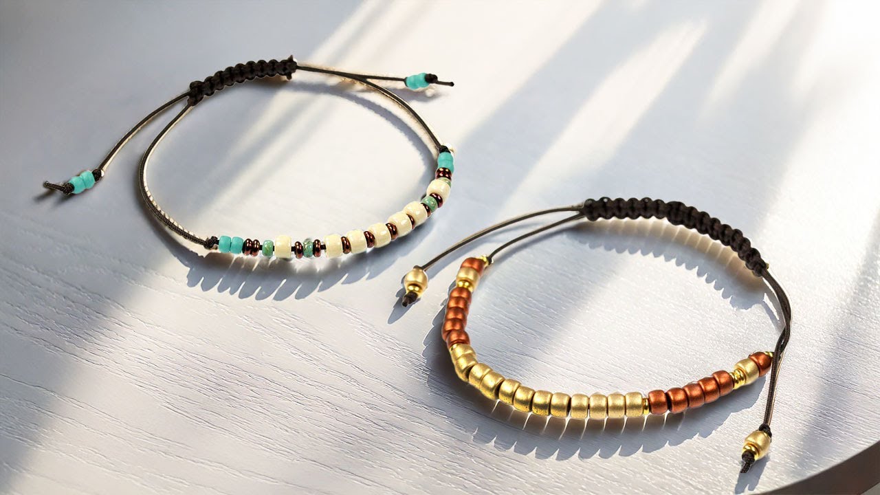 Simple Beaded Slip Knot Bracelet- DIY Jewelry Making Tutorial by PotomacBeads