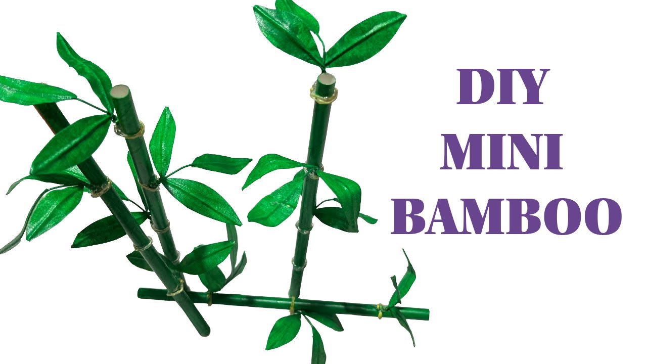 🎋 Mini Bamboo Plant DIY 🌿 | Easy Paper Straw Craft ✂️