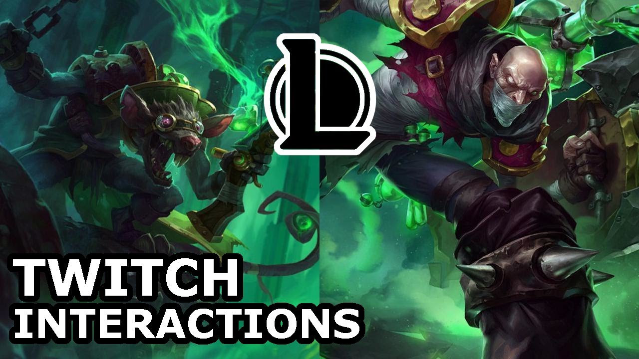 Twitch Interactions with Other Champions | TWITCH IS ATTRACTED BY SINGED | League of Legends Quotes