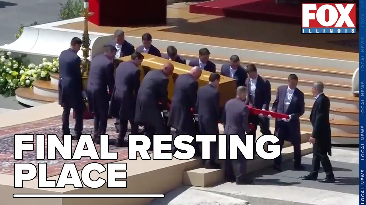 The coffin was returned to St. Peter's Basilica before journeying to the final resting place
