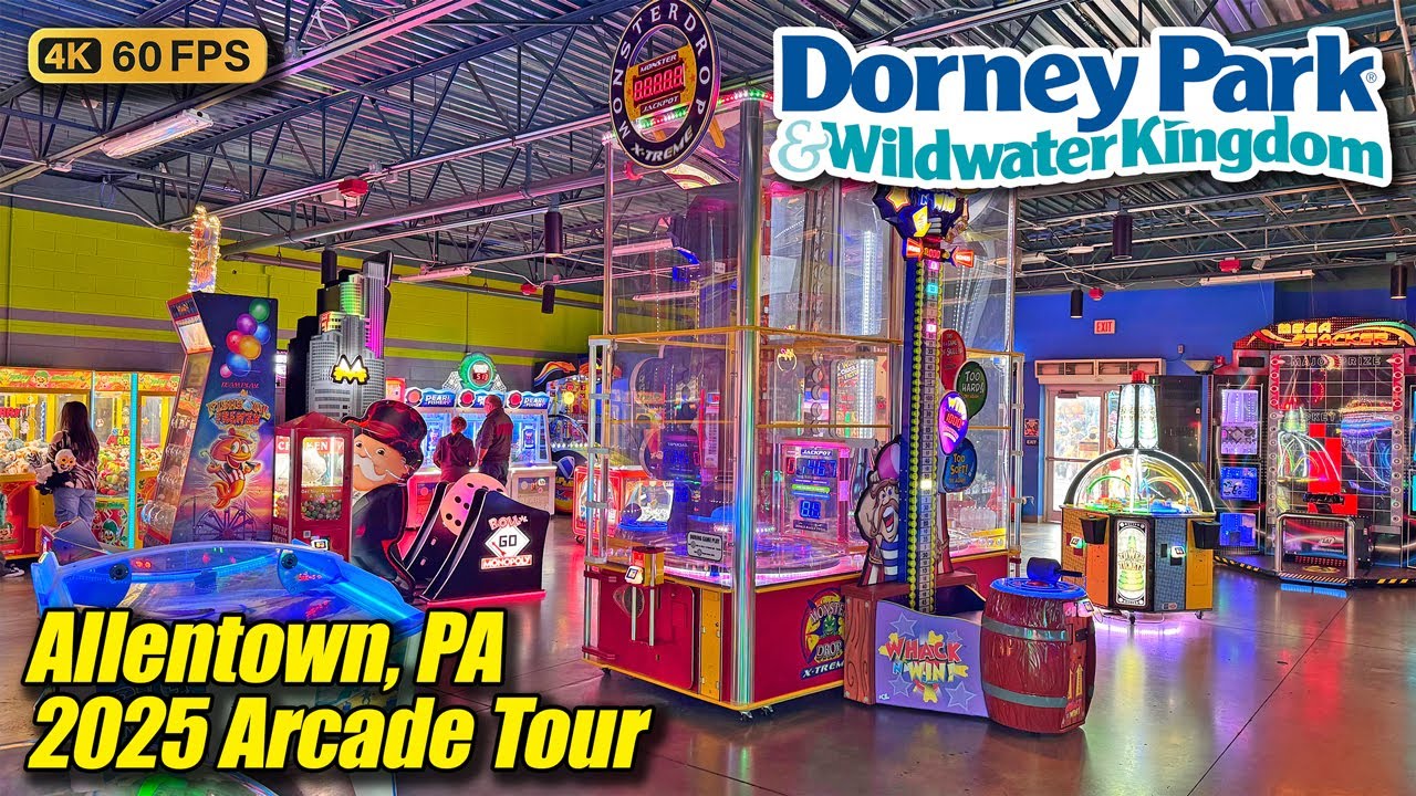 Funzone Arcade @ Dorney Park (Allentown PA), October 2025 arcade tour, new 4K full walkthrough