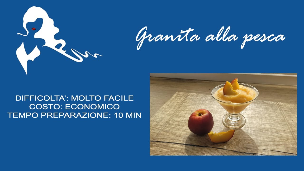 Granita alla pesca | Pronta in pochi minuti | Bimby TM31 TM5 TM6