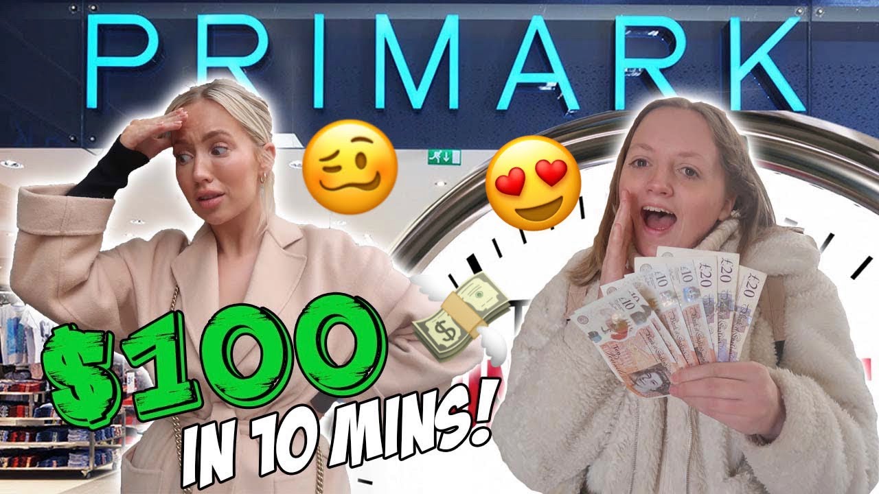 Giving My Little Sister £100 To Spend In 10 MINUTES! PRIMARK Edition | Elle Darby