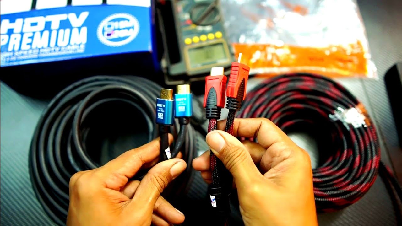 PERBEDAAN KABEL HDMI MAHAL DAN MURAH / Testing 20 Meter