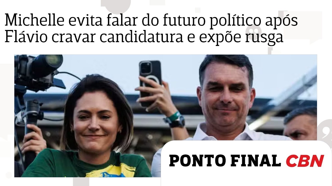 Michelle evita falar do futuro político após Flávio cravar candidatura ao Senado e expõe rusga