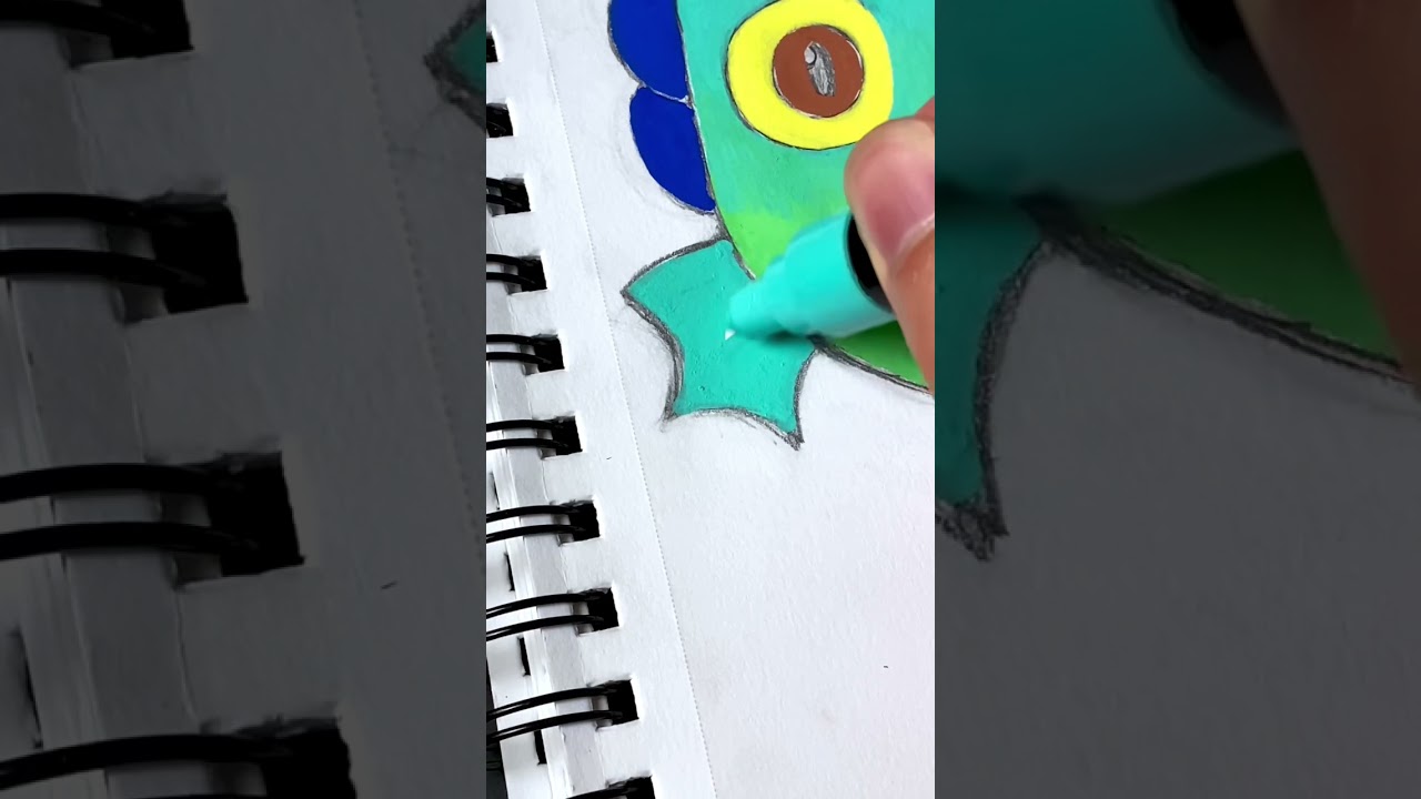 Drawing Luca with Posca Markers! Disney! (#Shorts)