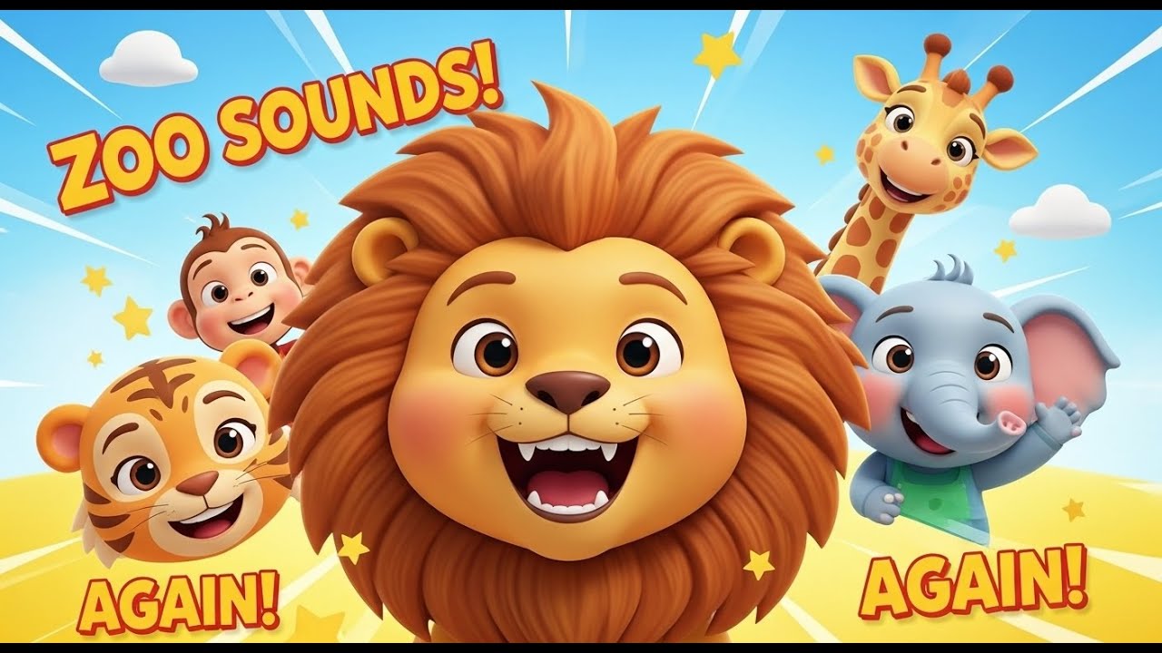 Zoo Animals Sounds Song 🦁🐘  Learn Animal Sounds for Kids  Cocomelon Style 3D