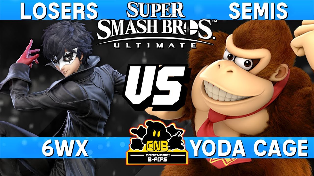 Smash Ultimate Tournament Losers Semis - 6WX (Joker) vs Yoda Cage (Donkey Kong) - CNB 185