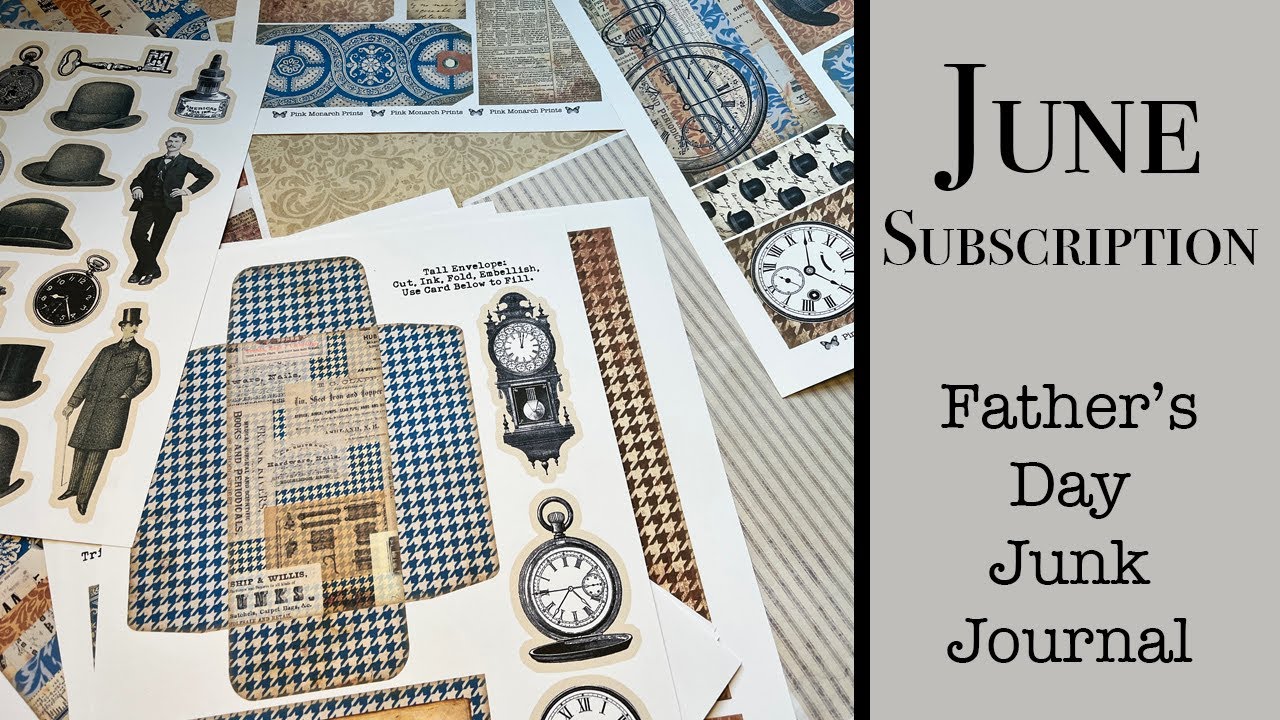 June 2023 Subscription Kit Preview! Pink Monarch Prints Digital Junk Journaling Kits and Tutorials