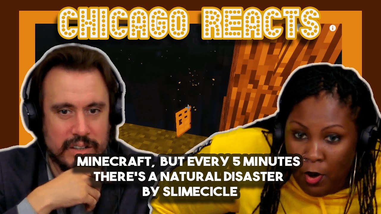 Minecraft, but every 5 minutes there's a natural disaster by Slimecicle | First Time Reaction