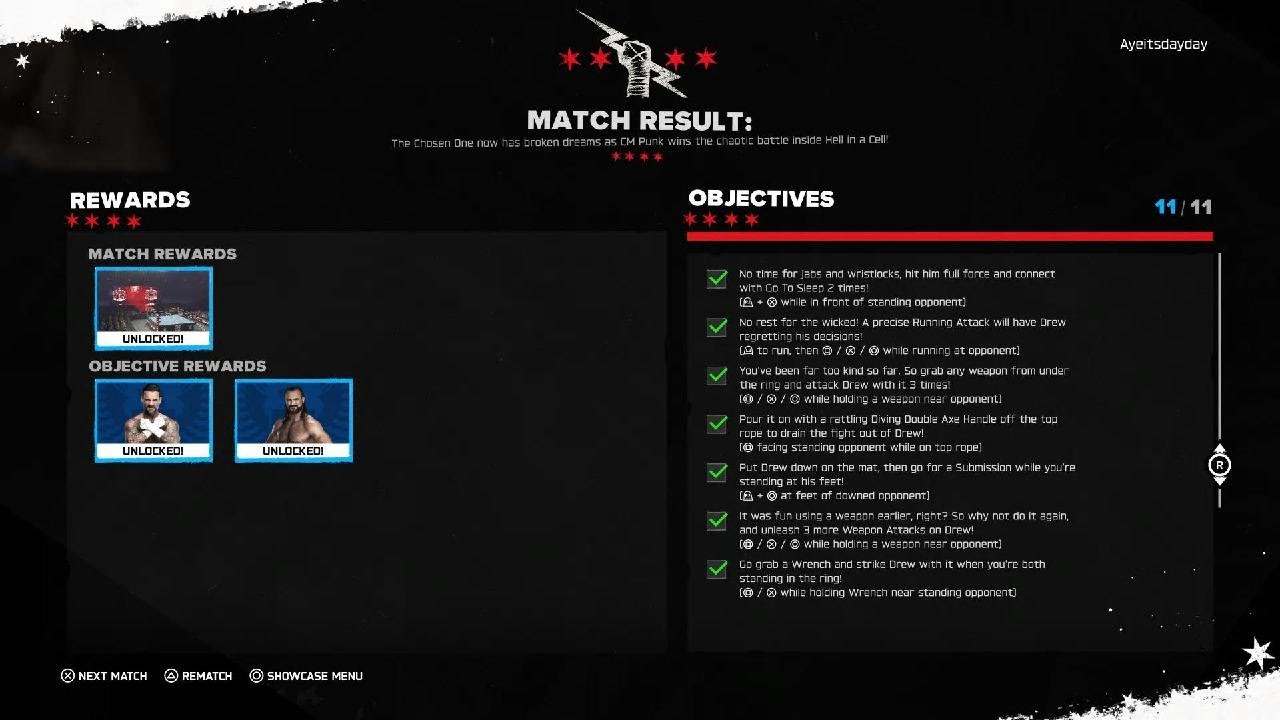 WWE 2K26|CM Punk vs Drew Mcintyre Walkthrough #8