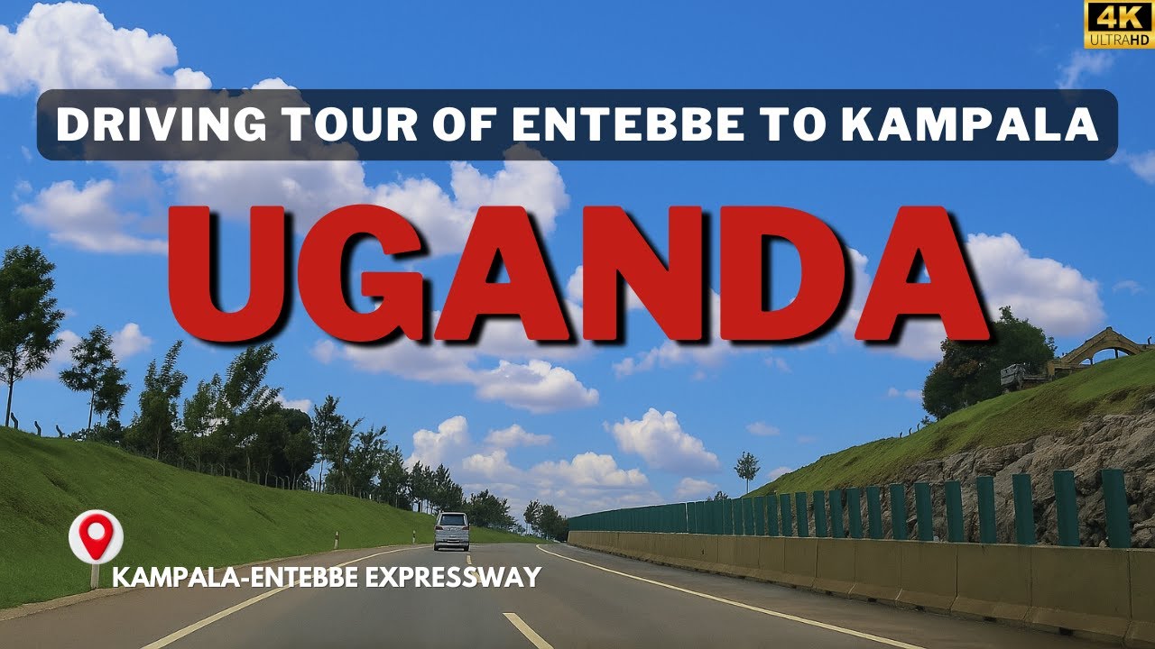 Driving from Entebbe to Kampala, Uganda via Kampala Entebbe Expressway 4K