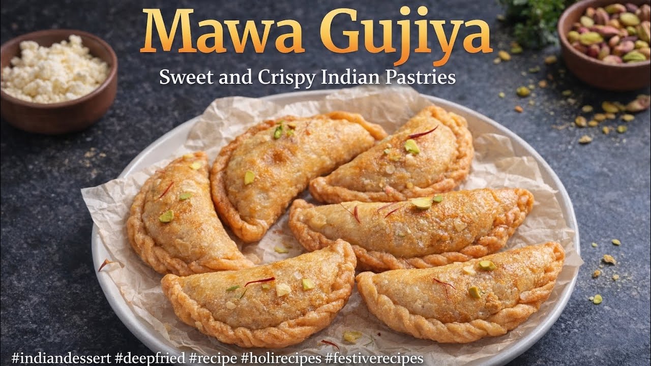 Mawa Gujiya Recipe 😍 Crispy & Khoya Filled | Holi Special | Easy Sweet