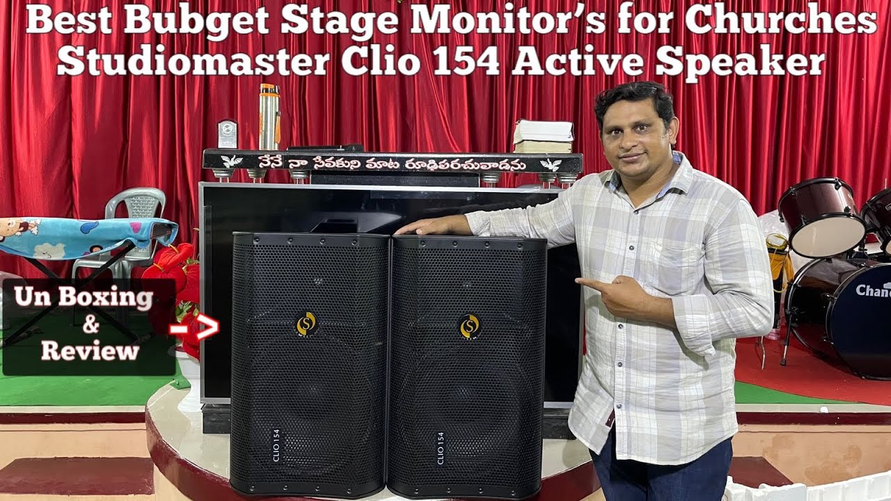 Best Budget Stage Monitor's Studiomaster Clio 154 Active Speakers unboxing &Review.