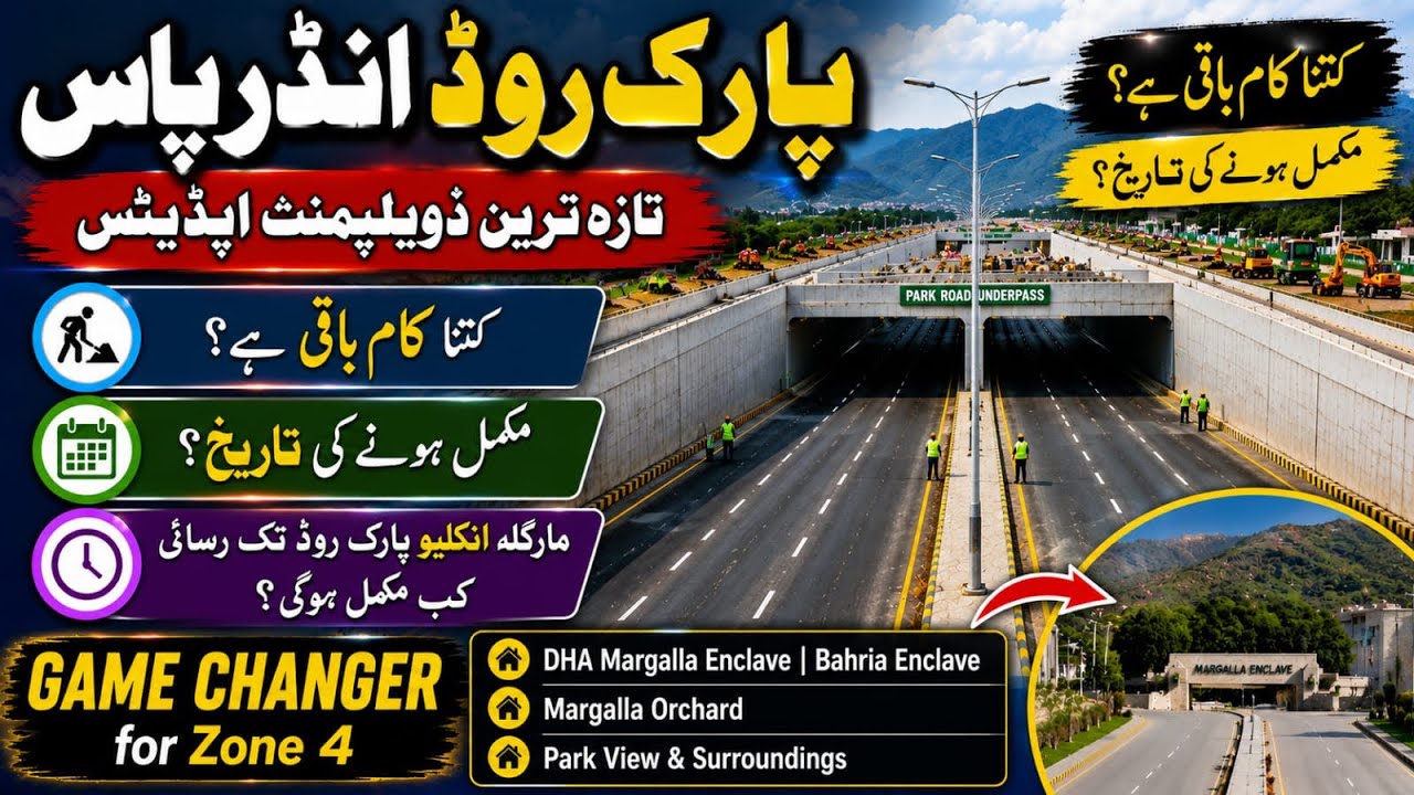 DHA Margalla Enclave, Bahria Enclave &Surrounding Societies Game Changer!Opening Park Road Underpass