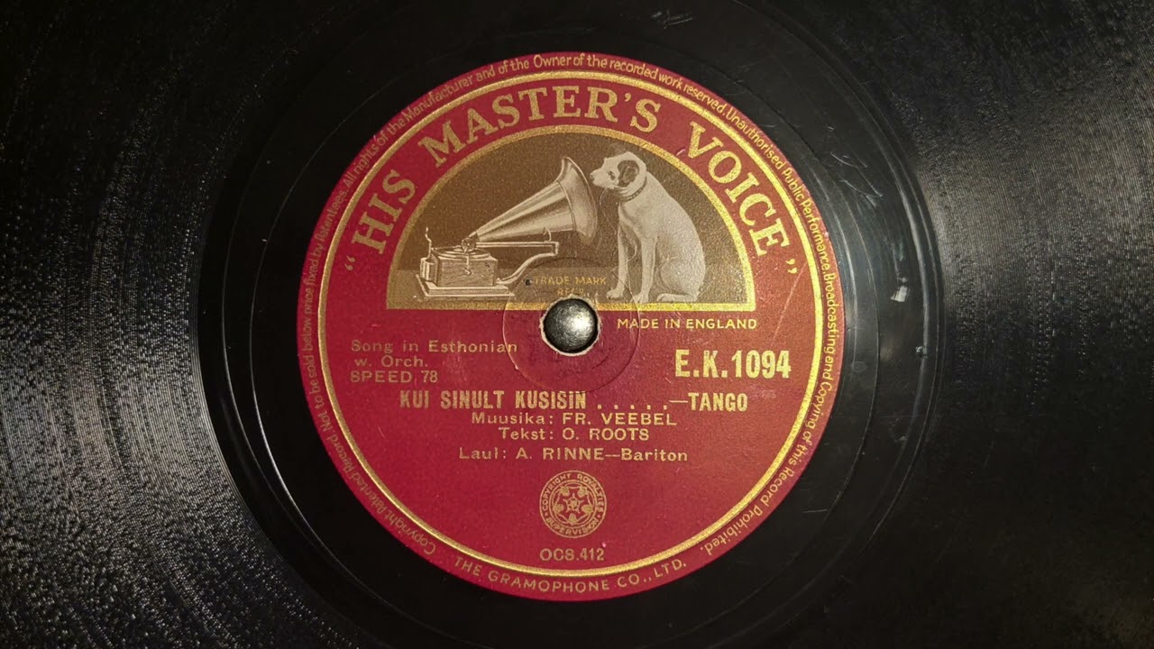 Artur Rinne - Kui sinult küsisin... (1936)