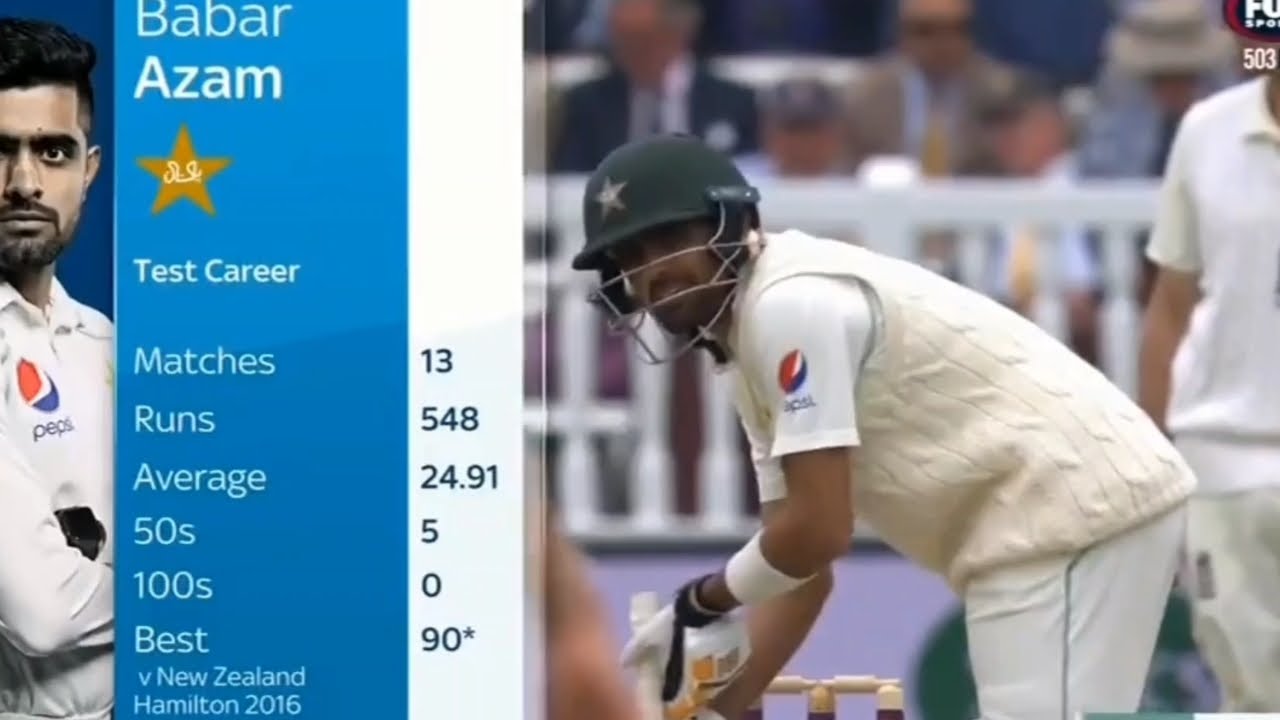 Babar Azam 68(120) vs England 1st Test - 2018, Lords Extended Highlights