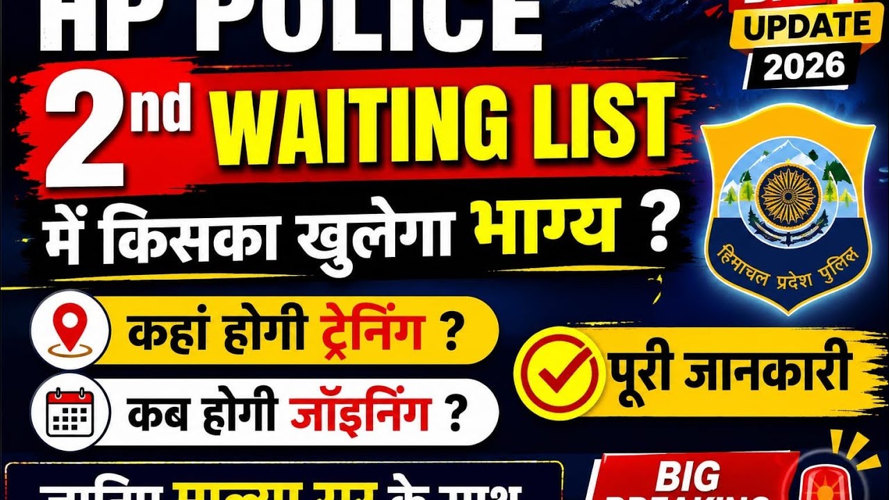When Will HP Police Training Start After the Waiting List? Know Everything with Malya Sir.HPP