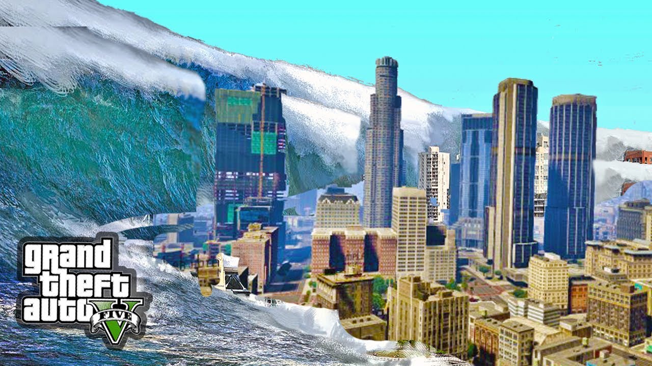 LARGEST TSUNAMI HITS LOS SANTOS | GTA V LOS SANTOS END